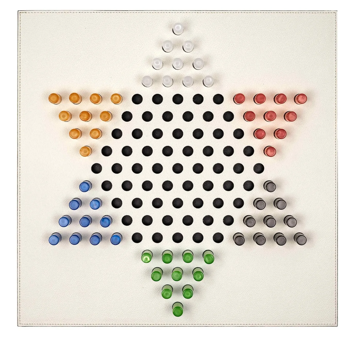 Gioco della Dama in Pelle Bianca