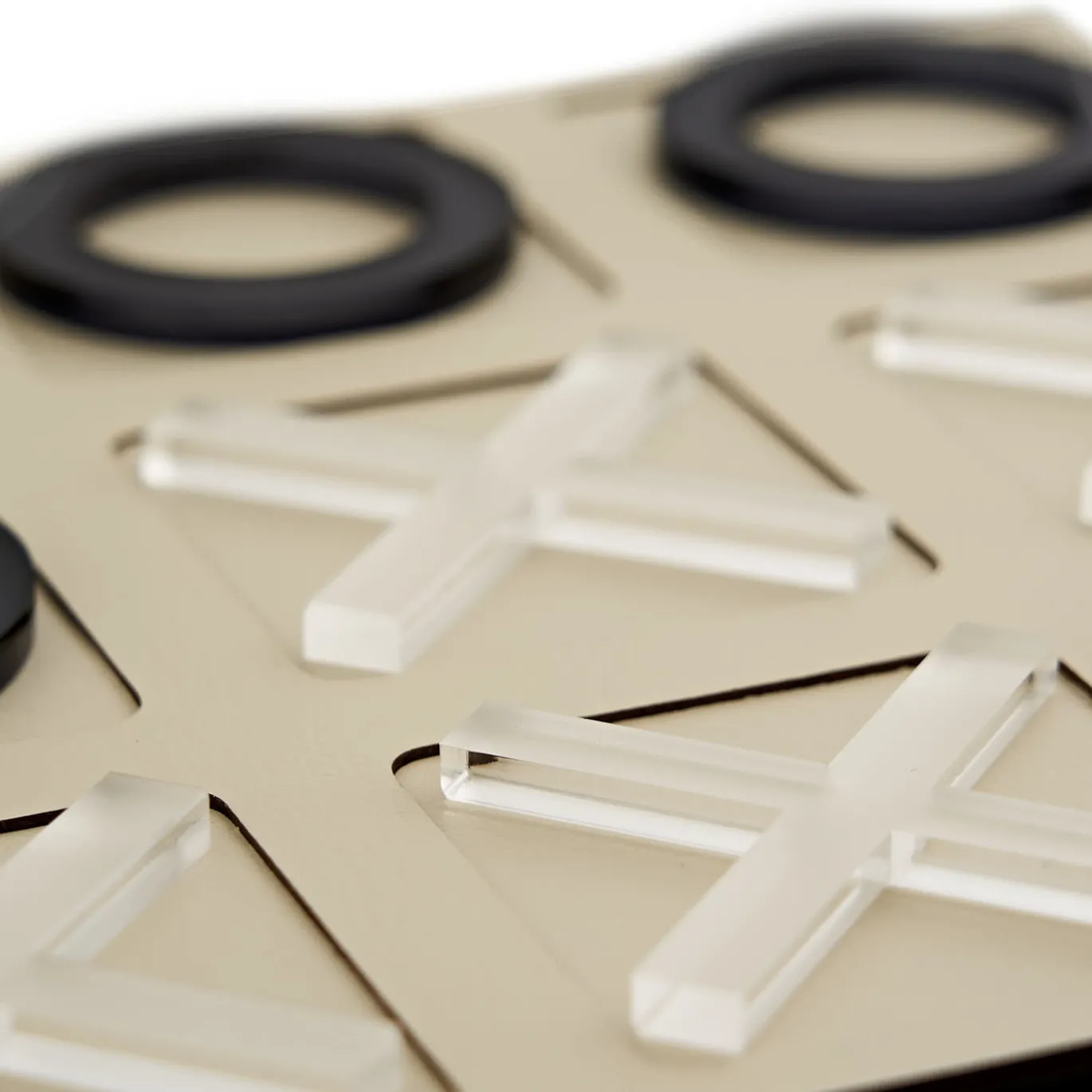 Gioco del tris in pelle Panna Cotta