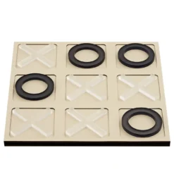 Gioco del tris in pelle Panna Cotta