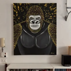 Gorilla spaziale gigante Pittura acrilica su tela