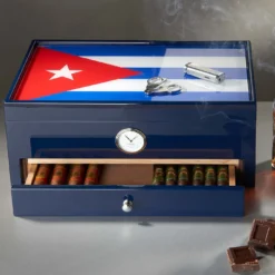 Humidor blu di ispirazione cubana (edizione speciale Club)