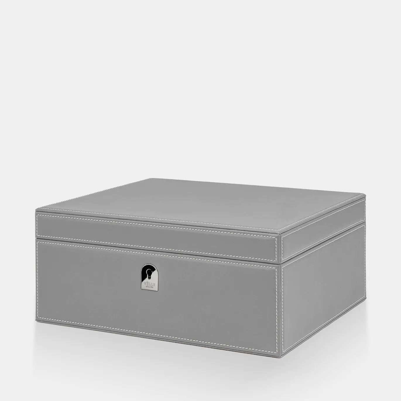 Humidor per sigari in pelle grigia