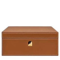 Humidor per sigari in pelle marrone