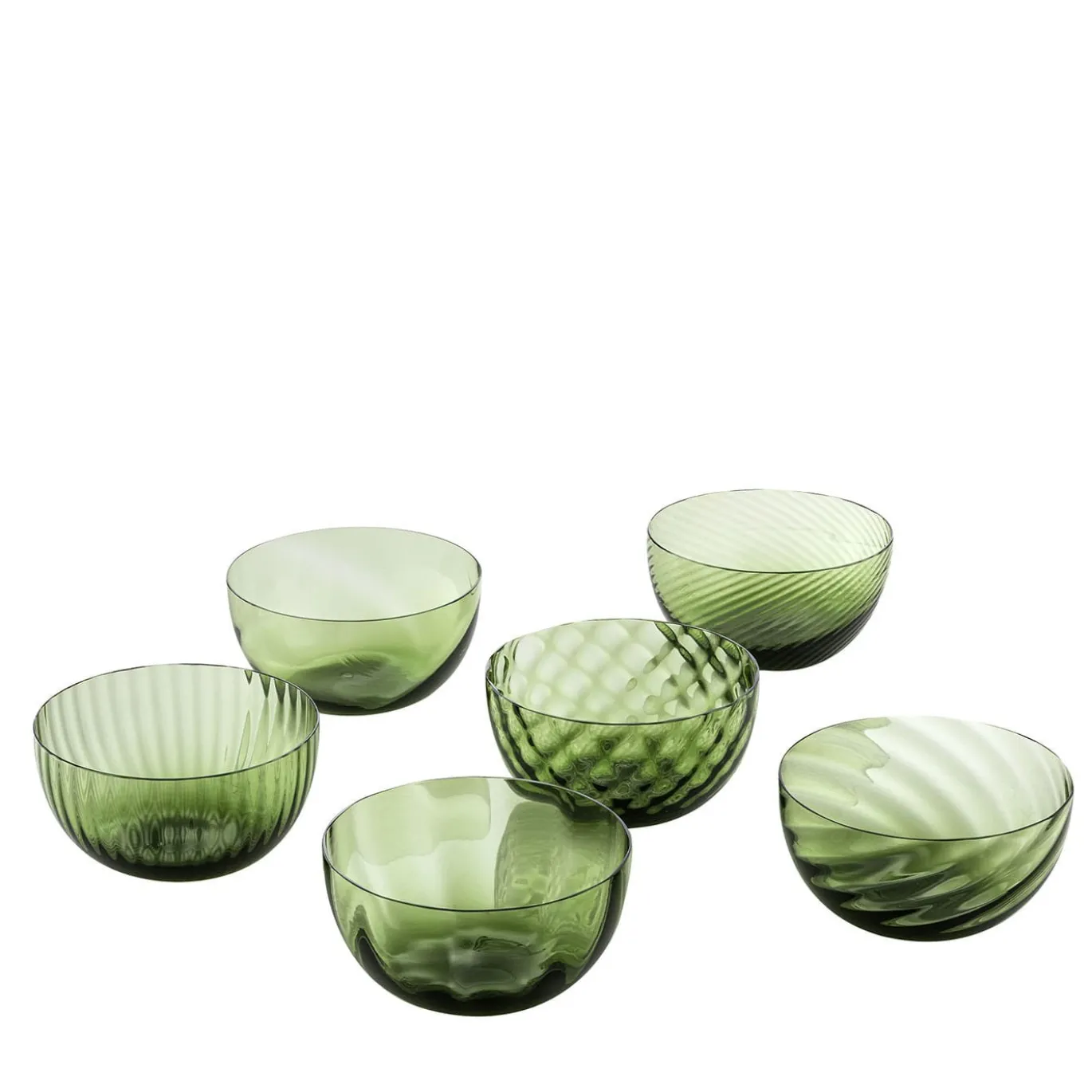 Idra Soraya Verde Set di 6 ciotole assortite