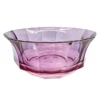 Insalatiera di cristallo sfaccettato rosa-viola