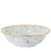 Insalatiera grande in marmo blu con bordo crepato