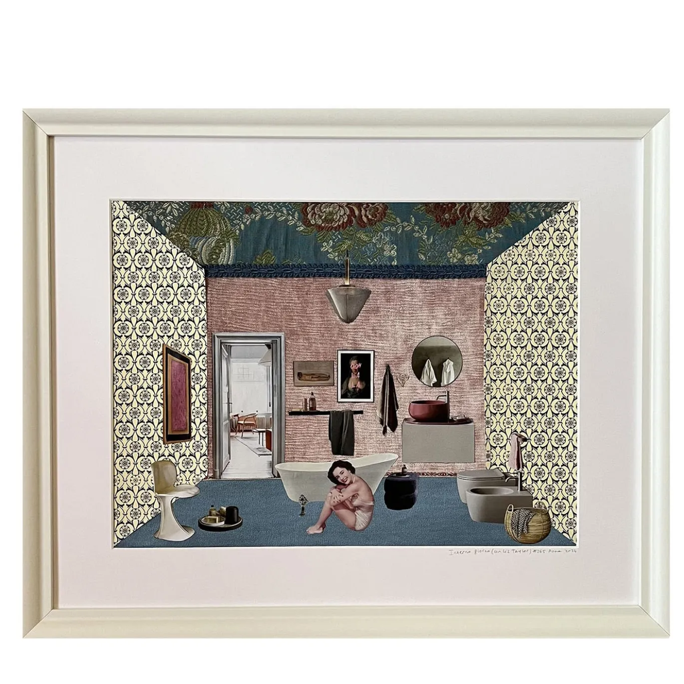 Interno Giorno con Liz Taylor Collage con materiali riciclati