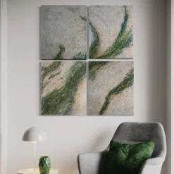 Jade Layers Opera d'Arte Astratta in Resina