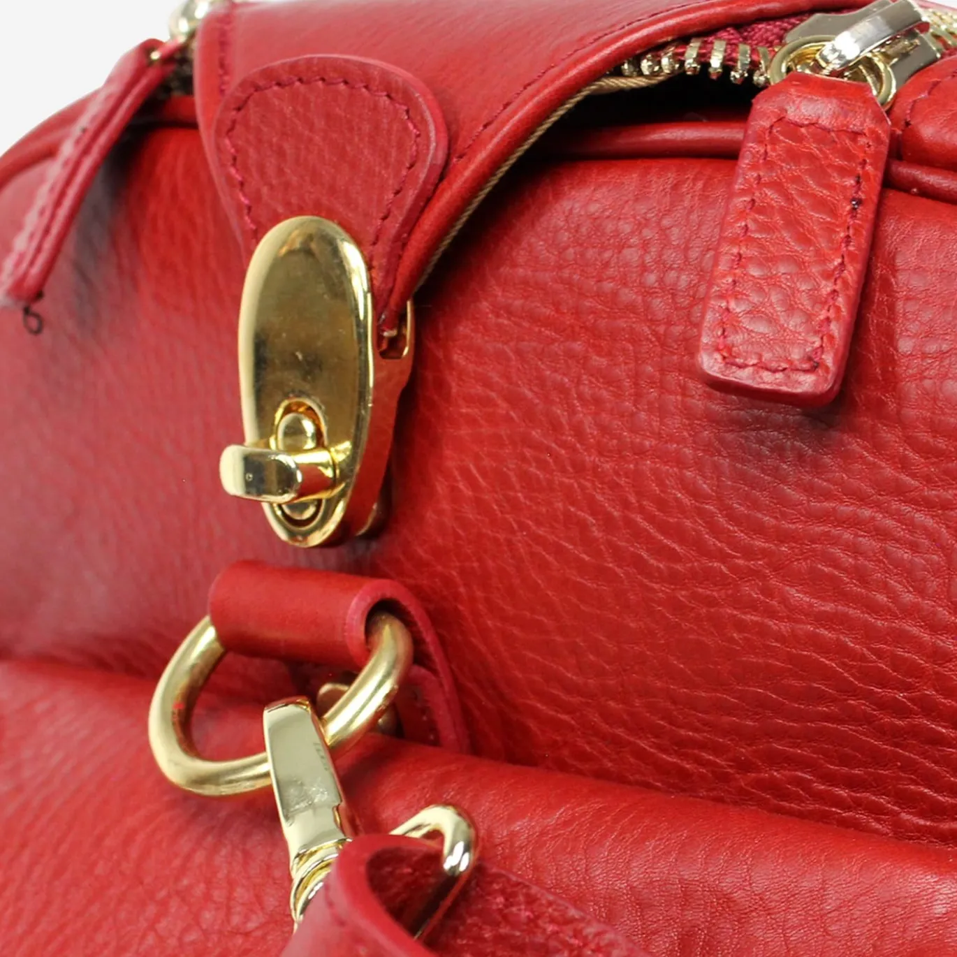 Jones Weekender in pelle rossa