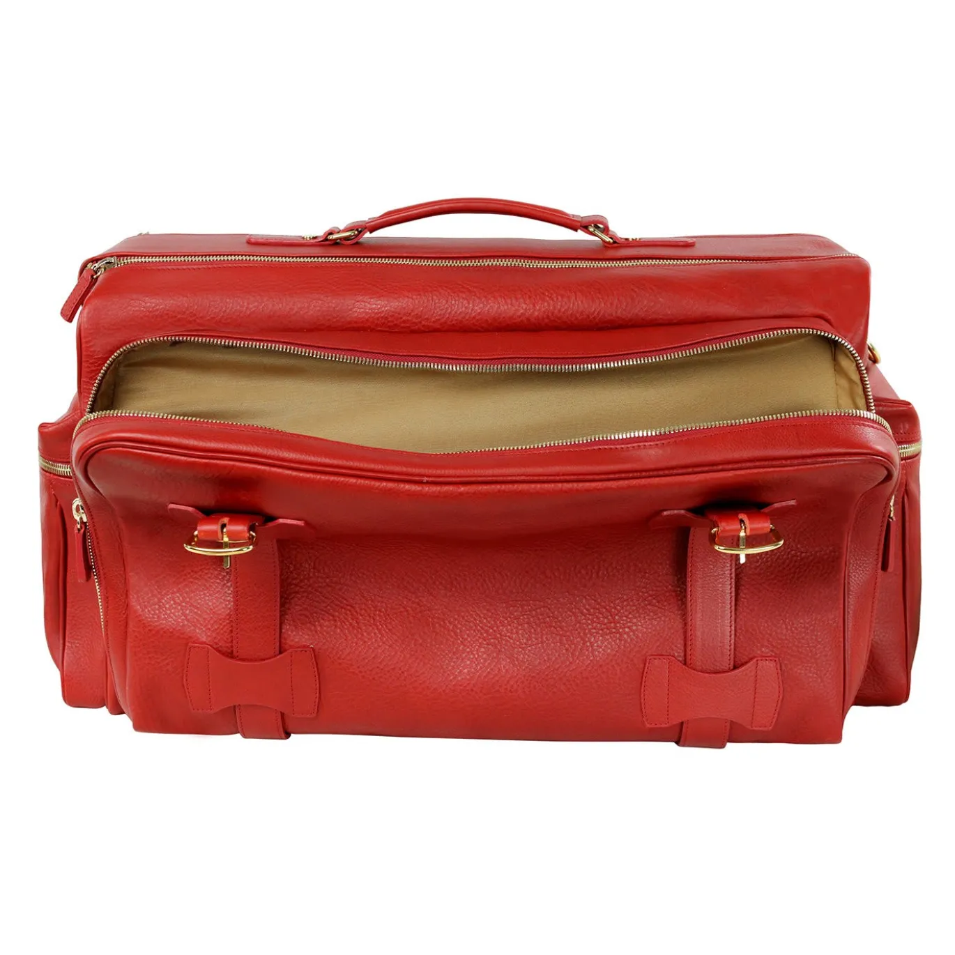 Jones Weekender in pelle rossa