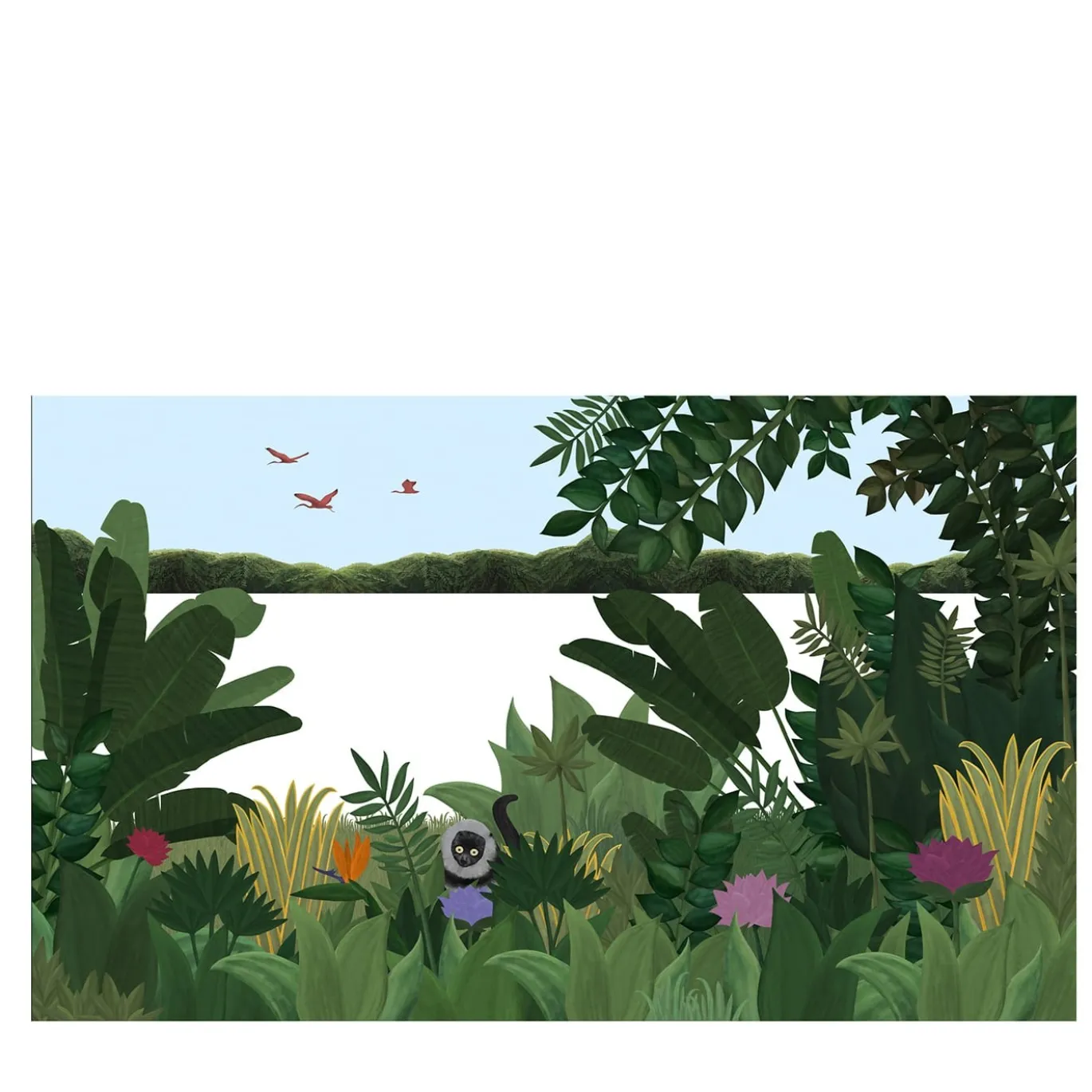 Jungla Naif Panorama Carta da parati