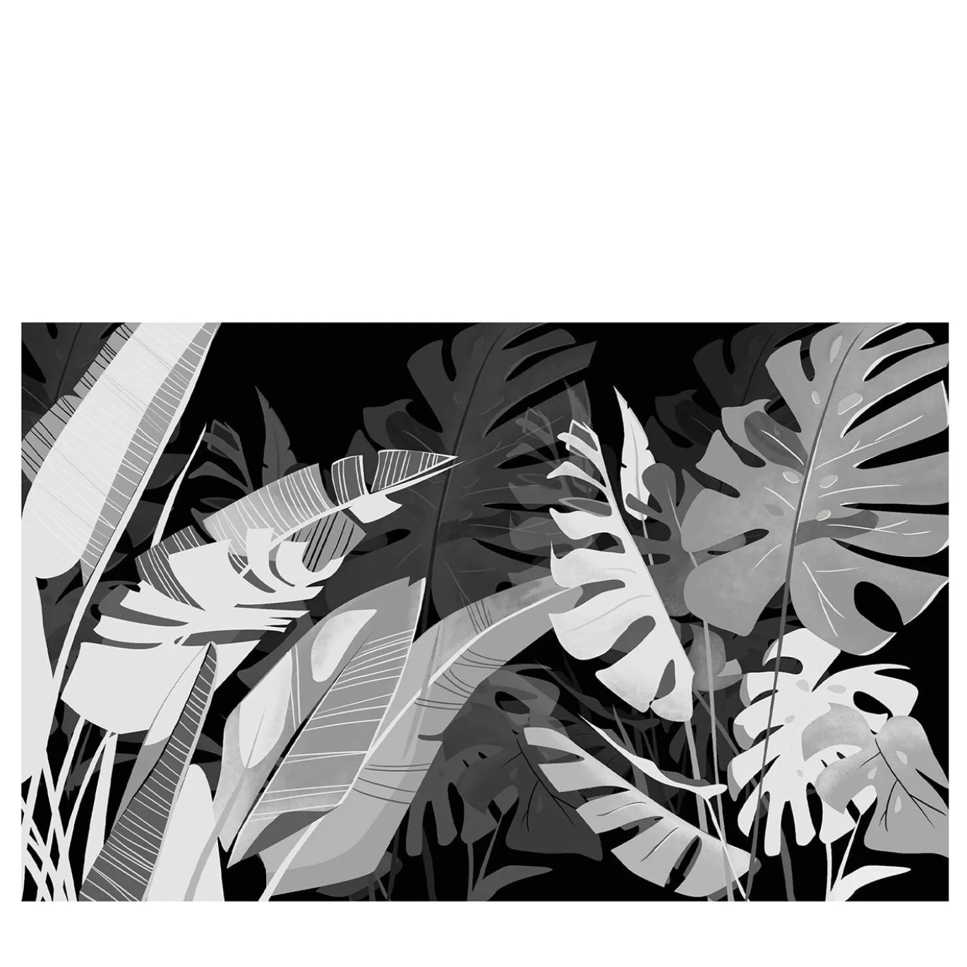 Jungla White Row White Row Carta da parati