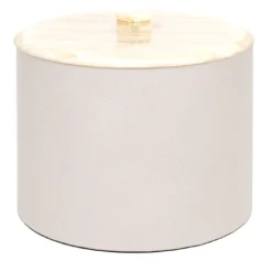 Kelly Scatola alta cilindrica crema con coperchio