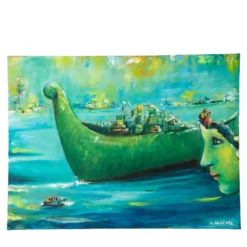 La Navicella Dell'Amore Pittura ad olio policroma