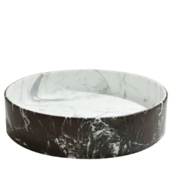 Lavabo Blessed Circle in Rosso Lepanto e Calacatta Carrara