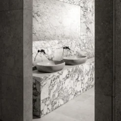 Lavabo ovale Dolina in pietra di Vicenza grigia