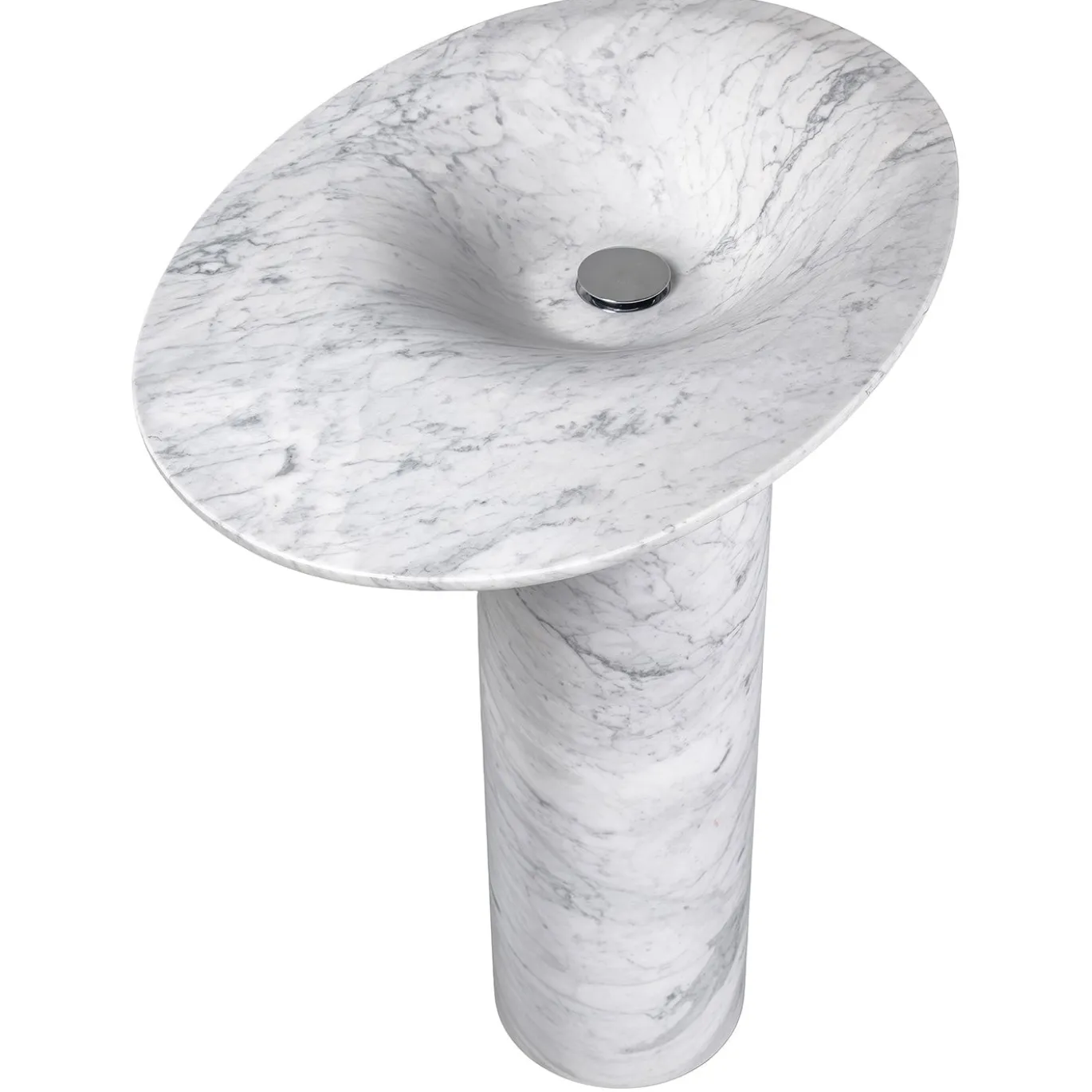 Lavabo Scultoreo Geyser in Marmo di Carrara di Marco Piva