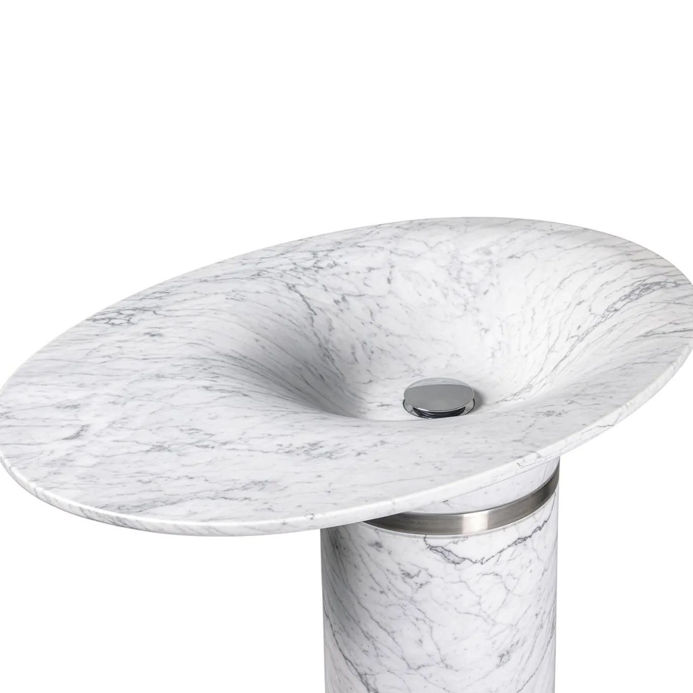 Lavabo Scultoreo Geyser in Marmo di Carrara di Marco Piva