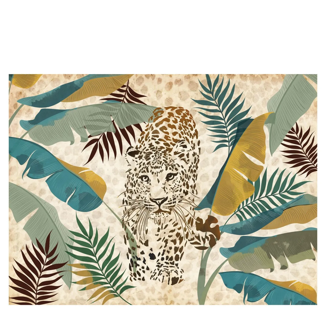 Leopard Blue Nature Carta da parati