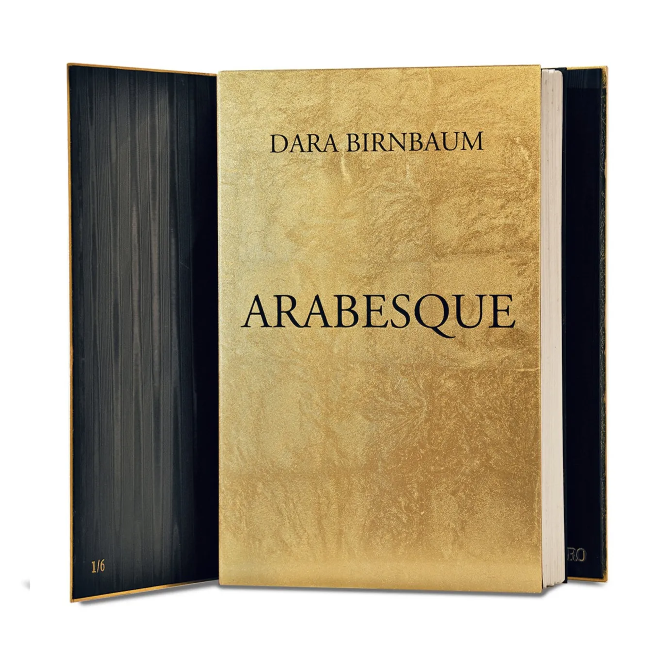 Libro scultoreo di opere d'arte video Arabesque Gold