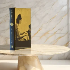 Libro scultoreo di opere d'arte video Arabesque Gold