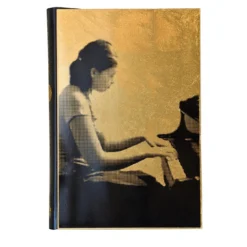 Libro scultoreo di opere d'arte video Arabesque Gold