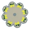 Limoni Multicolor Set di 2 tovagliette di servizio a forma di fiore color taupe