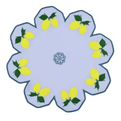 Limoni Multicolor Set di 2 tovagliette a forma di fiore del servizio Azure