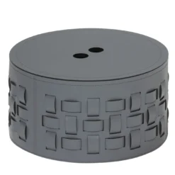 Lisbona 6 Cesto rotondo grigio con coperchio