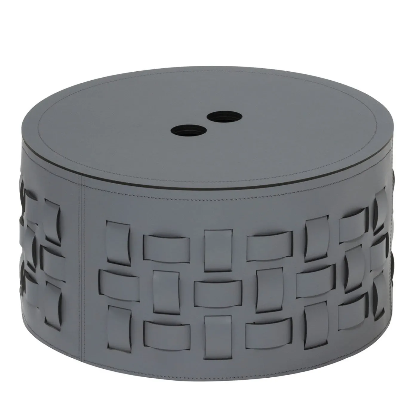 Lisbona 6 Cesto rotondo grigio con coperchio