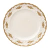 Lucia Set di 2 piatti da dessert bianchi e oro