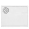 Luminaria Rosone Set di 2 tovagliette di lino ricamate in argento