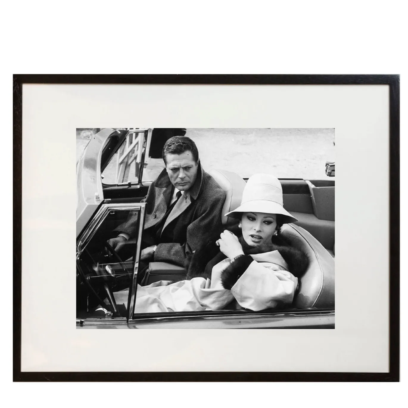 Marcello Mastroianni e Sophia Loren - Stampa con cornice di Keystone