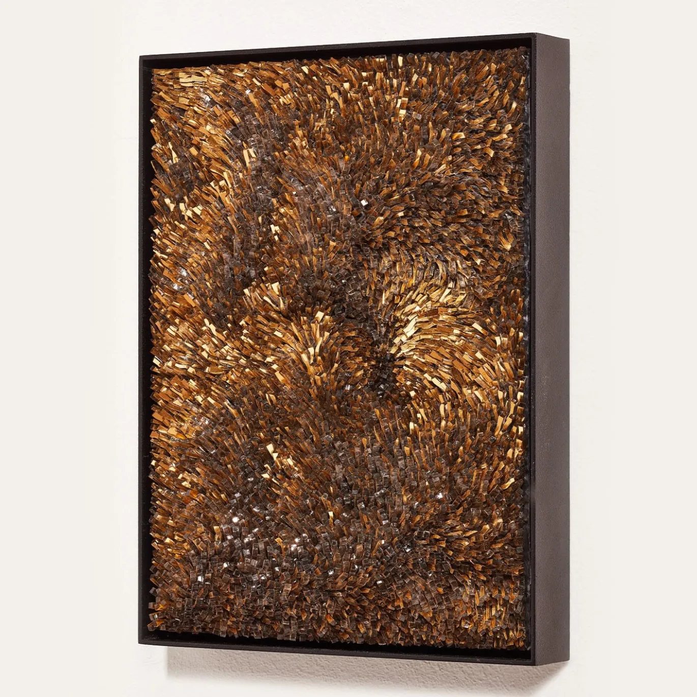 Movimento n253 Pannello decorativo in vetro oro