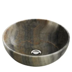 Nabhi Collection Lavabo Bowl N.4 Small in Light Sky Onyx
