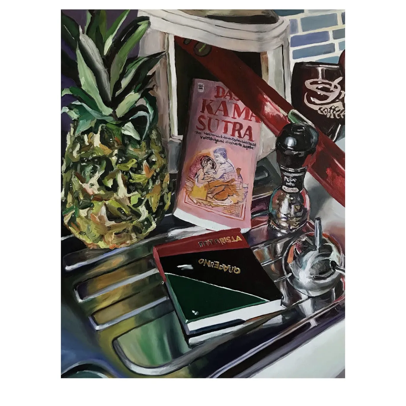 Natura Polychrome Olio su tela Pittura #5