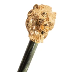 Ombrello con manico a forma di leone leopardato