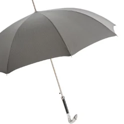 Ombrello Grigio con Testa di Serpente