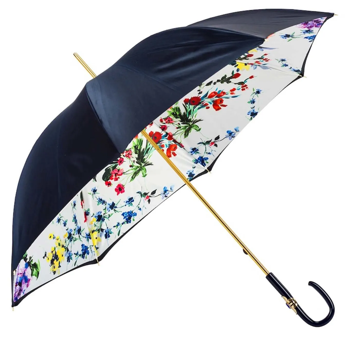 Ombrello navy con fiori