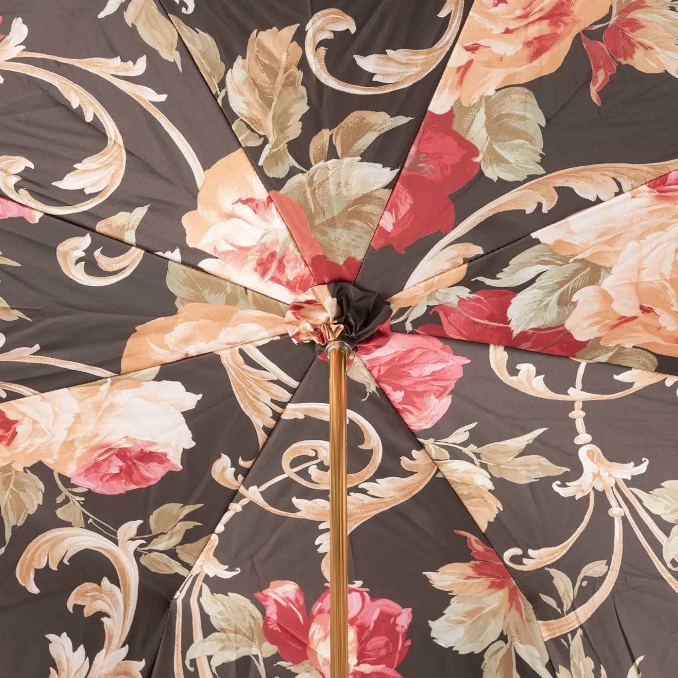 Ombrello Vintage Bordeaux in Ottone - Tessuto Doppio