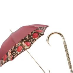 Ombrello Vintage Bordeaux in Ottone - Tessuto Doppio
