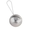 Ornamento a forma di palla di Natale con luna d'argento - Set di 2