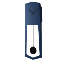 Orologio a pendolo da parete AIKA in acciaio blu