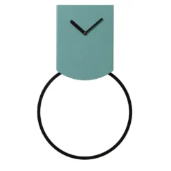 Orologio a pendolo da parete Tovi in acciaio turchese