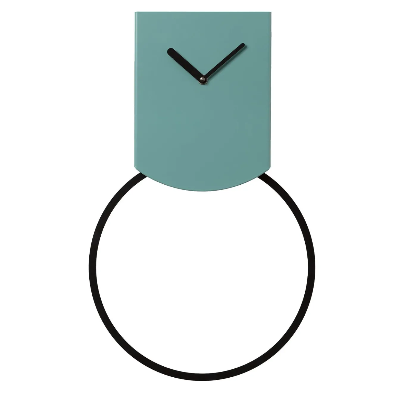 Orologio a pendolo da parete Tovi in acciaio turchese
