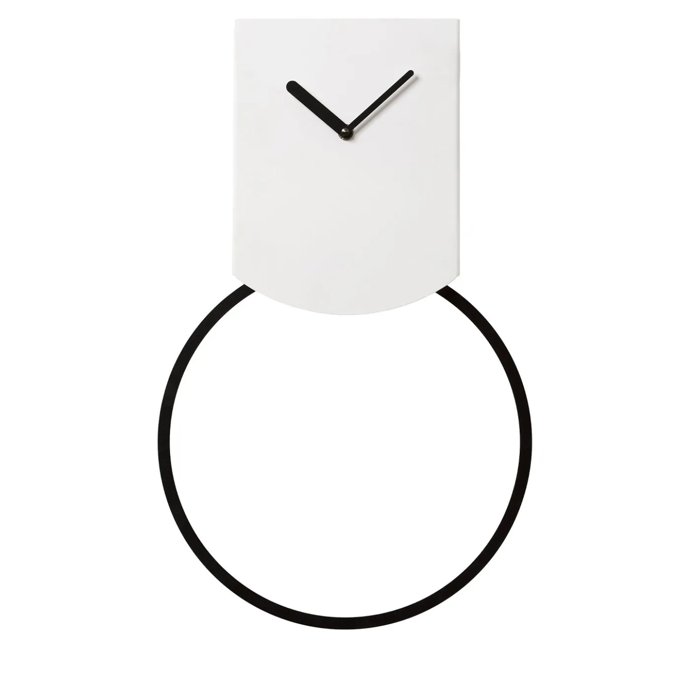 Orologio a pendolo da parete TOVI in acciaio bianco