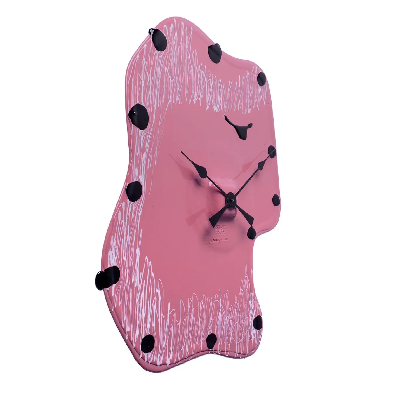 Orologio da parete Watch Me Face in resina malva di Gaetano Pesce