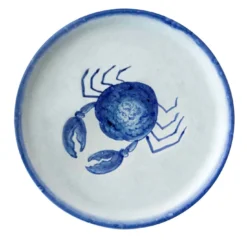 Osteria Set di 6 piatti da portata blu da 28 cm