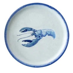 Osteria Set di 6 piatti da portata blu da 28 cm