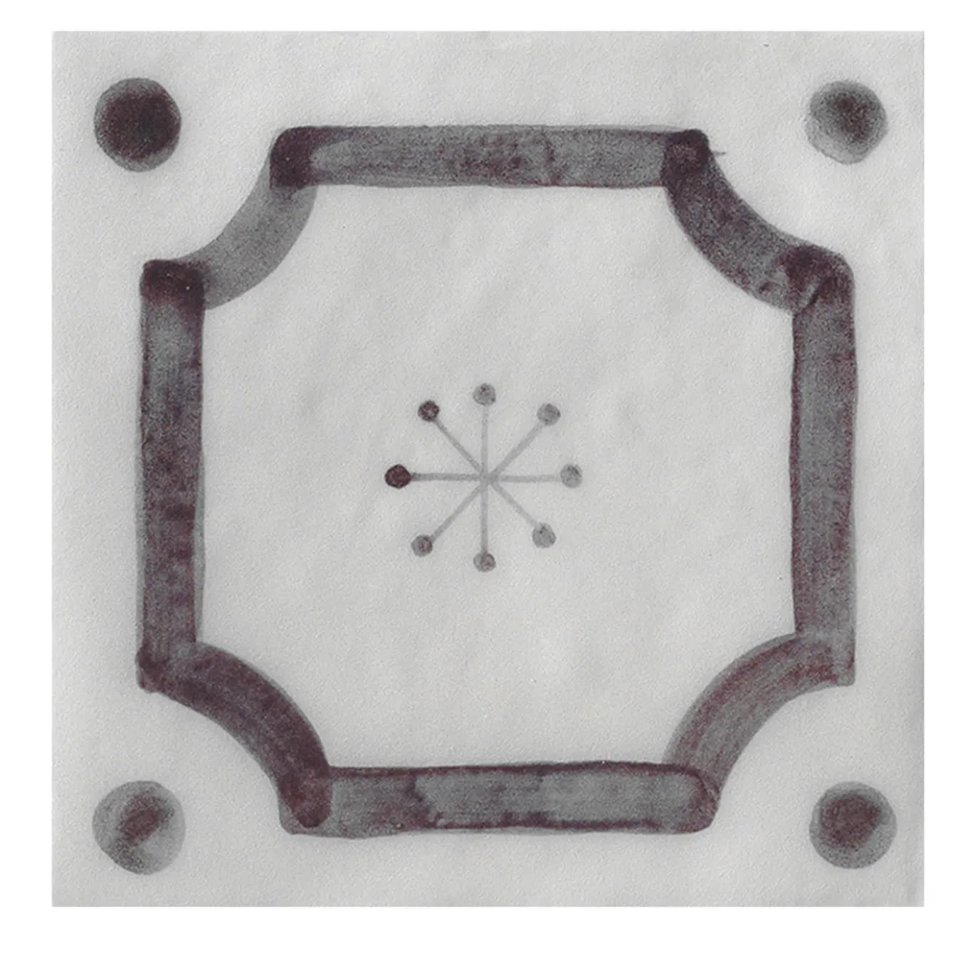 Ot Budoni Plum Set di 24 piastrelle quadrate
